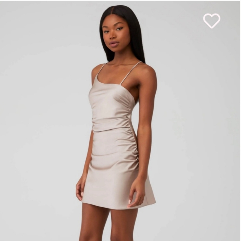 Line & Dot Hunnie Mini Dress Champagne SIZE MEDIUM